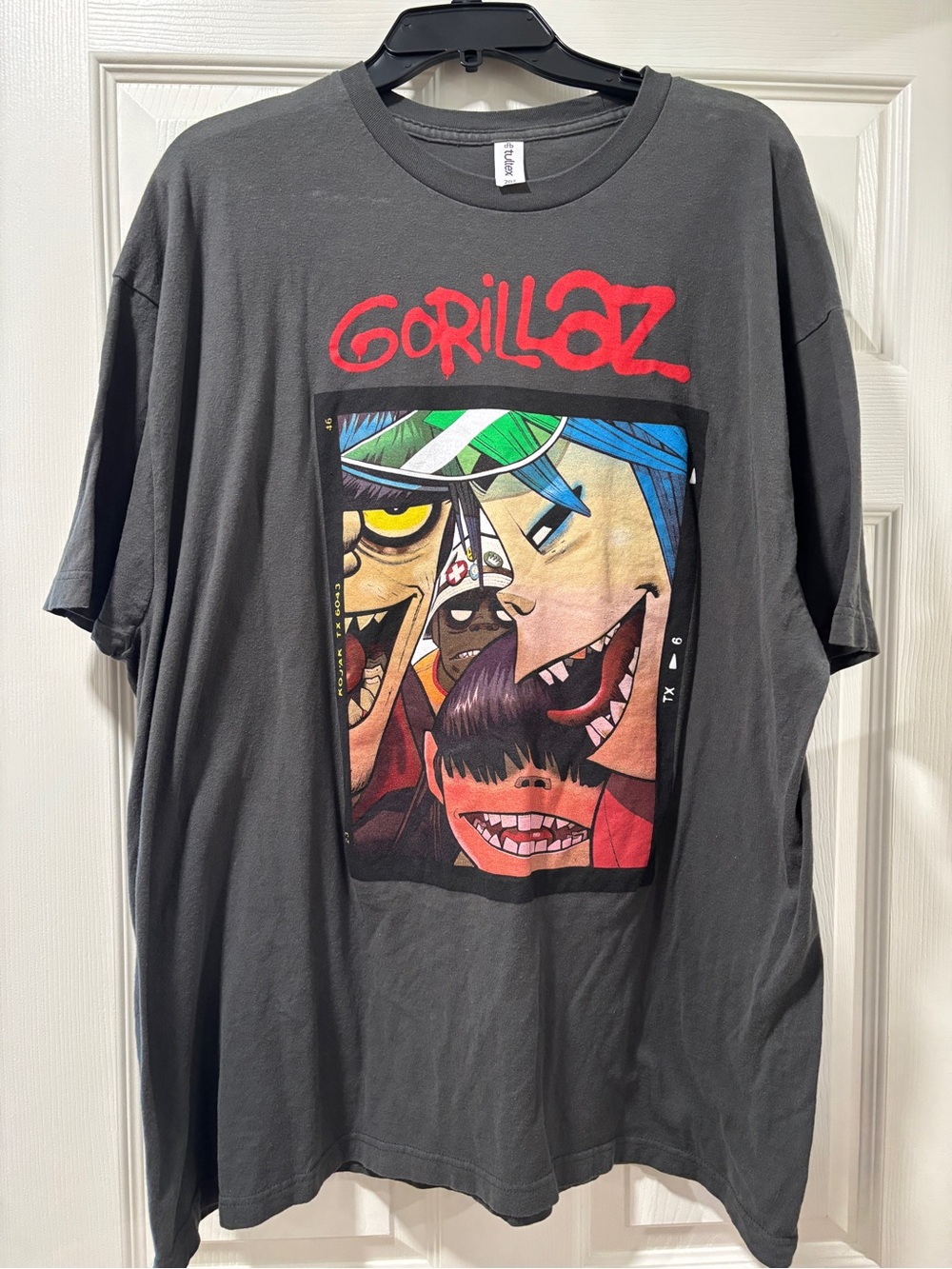 Gorillaz Band Graphic T Shirt Mens XXL Charcoal Tultex 100% Cotton
